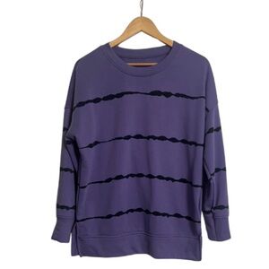 Purple and Black Striped Sweatshirt